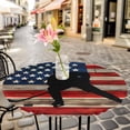 thumbnail image 6 of American Flag Round Tablecloth for 55-60 Inch Tables, Fitted Table Cover with Elastic Edge, Blue Red USA Flag Retro Hockey Waterproof Outdoor Table Cloth Protector for Patio Garden Dinner Picnic, 6 of 9