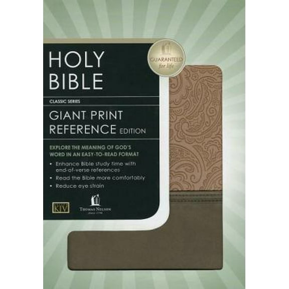 Pre-Owned The Holy Bible: King James Version, Champagne/ Deep Taupe, LeatherSoft, Giant Print (Classic Series) (Paperback) 1418544450 9781418544454
