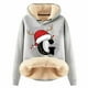 thumbnail image 1 of WILLBEST Sudadera con Capucha y Estampado Navideño de Mujer, con Espalda de Lana, Cálida, de Lana, Ideal para El Invierno Modelo 1105 Grande, 1 of 4