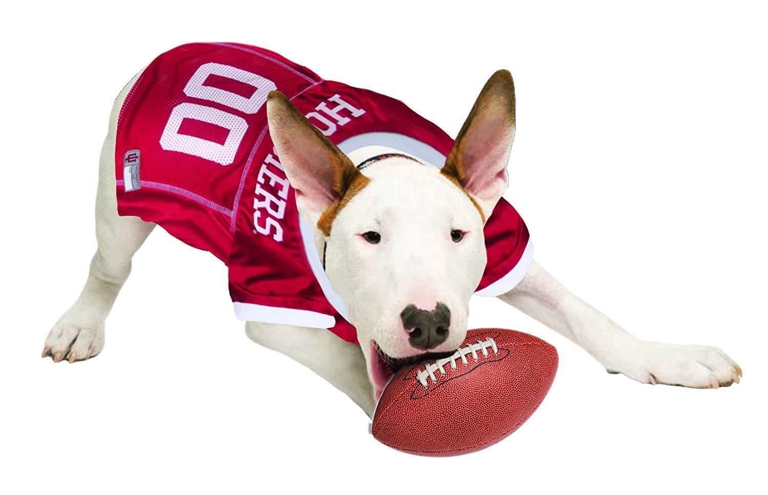 Pets First Collegiate Indiana Hoosiers Football/Basketball Mesh Jersey for Pet Dog. available in 40+ Teams - Small