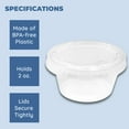 Walmart 100 Sets of 2 oz Disposable Condiment Cups with Lids for Dips