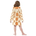 thumbnail image 7 of FORMRS Niños Bathrobe Unisex Hooded Robe Soft Plush Pajamas Sleepwear, Size 2-3T, Orange Geometric Pattern, 7 of 7