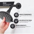 thumbnail image 4 of Shower Arm with Flange 6 Inch Stainless Steel Wall Mounted Shower Head Arm, Matte Black Plated Finish, 4 of 4
