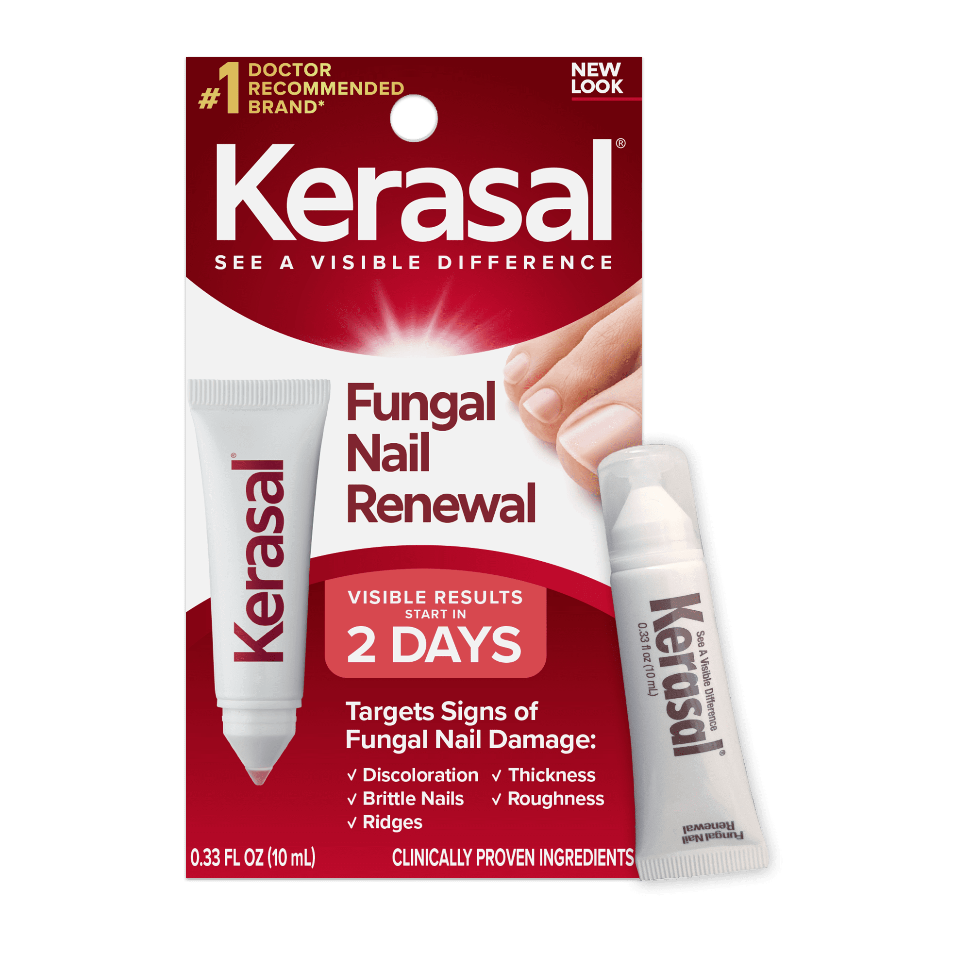 (2 pack) Kerasal Nail Fungus Extra Strength | Restorative Nail Repair for Damaged Nails, 0.33 fl oz