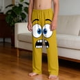 thumbnail image 6 of Kids Boys Girls Joggers Scared Face Cartoon Print Stretchy Cotton Sweatpants for Kindergarten School Wear, 4-13Y, 6 of 9