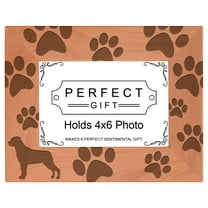 ThisWear Dog Lover Gift Rottweiler Paw Prints Wood Laser 4x6 Landscape Picture Frame