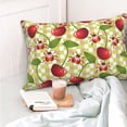 thumbnail image 4 of Rateoe Cherries and Ladybirds Pattern Decorative Pillow Case,Throw Pillow Covers,Plush Pillow Cover,Soft Pillow Case,Velvet Pillow Case-14"x20", 4 of 6