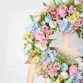 thumbnail image 6 of 1 Pcs Easter Artificial Wreath for Front Door,17.7 Inch Easter Egg Spring Wreath,Spring Wreath with Artificial Flower Colorful Eggs,Artificial Easter Egg Wreath,for Home Wedding Wall Decor,Pink, 6 of 9