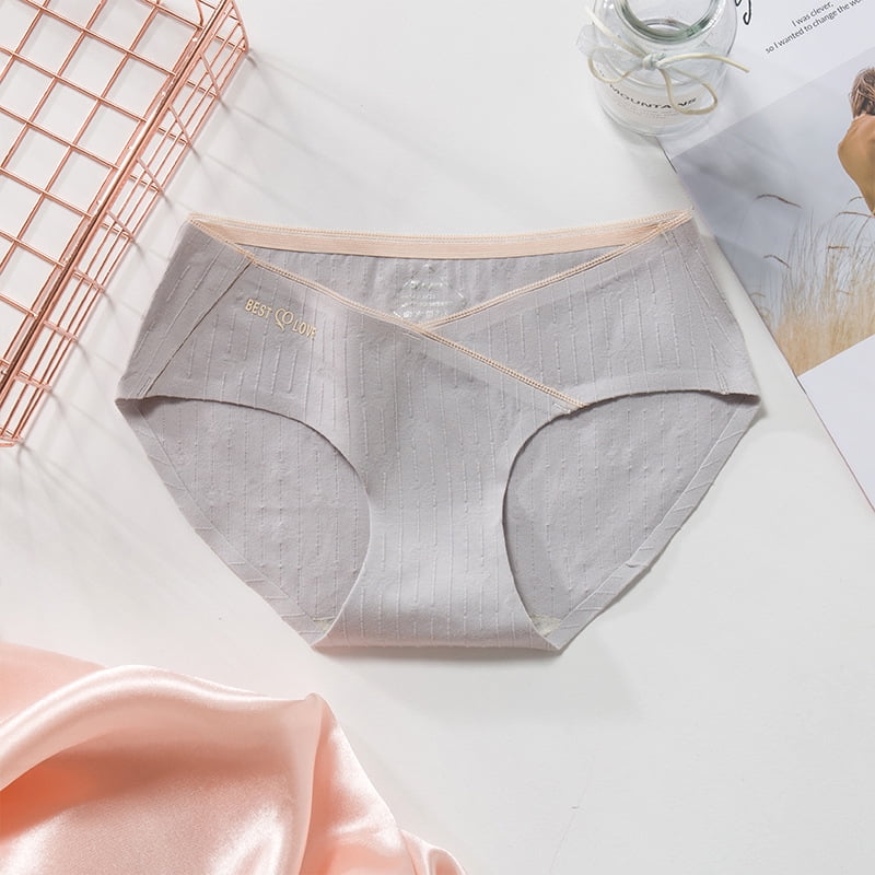Coogo Women Cotton Antibacterial Low Waist Maternity Underwear