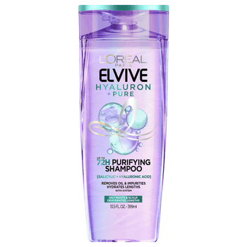L'Oreal Paris Elvive Hyaluron Pure Shampoo for Oily Hair, 13.5 fl oz
