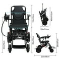 thumbnail image 3 of Yedigre Adults Electric Wheelchair with Large Footrest, Foldable Motorized Wheelchair, 12-Mile Range 500W Motor Portable Elderly Wheelchair, 3 of 11