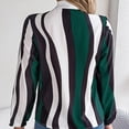 thumbnail image 4 of Posijego Womens Workwear Blouse Striped Dressy Casual Mock Neck Long Sleeve Spring Tops Fashion Shirts, 4 of 7