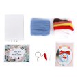 thumbnail image 1 of Bolsa de Material de fieltro con aguja, llavero con patrón navideño de fieltro de lana, Kit de llavero artesanal artesanal, llavero de muñeco de nieve, 1 of 14