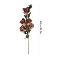 thumbnail image 3 of kladzum Artificial Flowers Faux Flowers Vintage 5 Rolled Roses Bouquet Foam Fake Flower Bouquet Home Decor Arrangement Wedding Decoration Faux Roses, 3 of 7