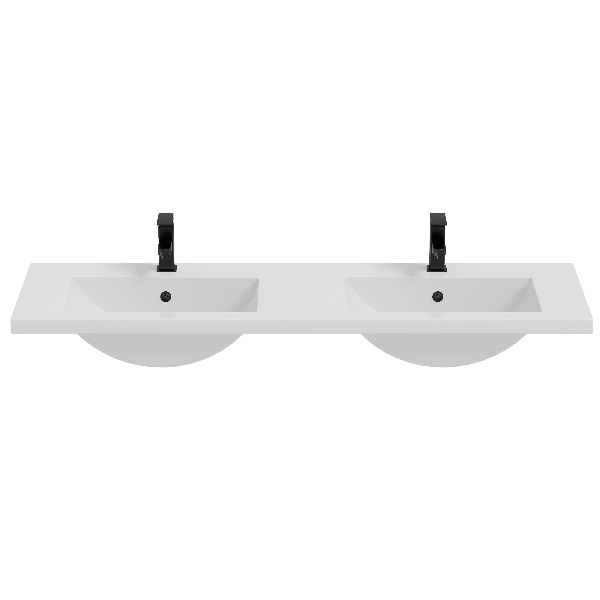 60" Double Sink Undermount Bathroom Vanity Top