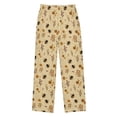 thumbnail image 2 of Kids' Pajama Pants Soft Relaxed Fit Sleep Pants Lounge Pants with Pockets Bees and Flowers Pattern Medium, 2 of 9