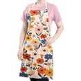 thumbnail image 5 of Pioneer Flower Floral Print Pattern Apron-Garden Aprons for Women with Pockets-Cotton Linen Waterproof Kitchen Cooking Gardening Aprons Adjustable for Kitchen,Cooking,BBQ and Salon 33x27 Inch, 5 of 7