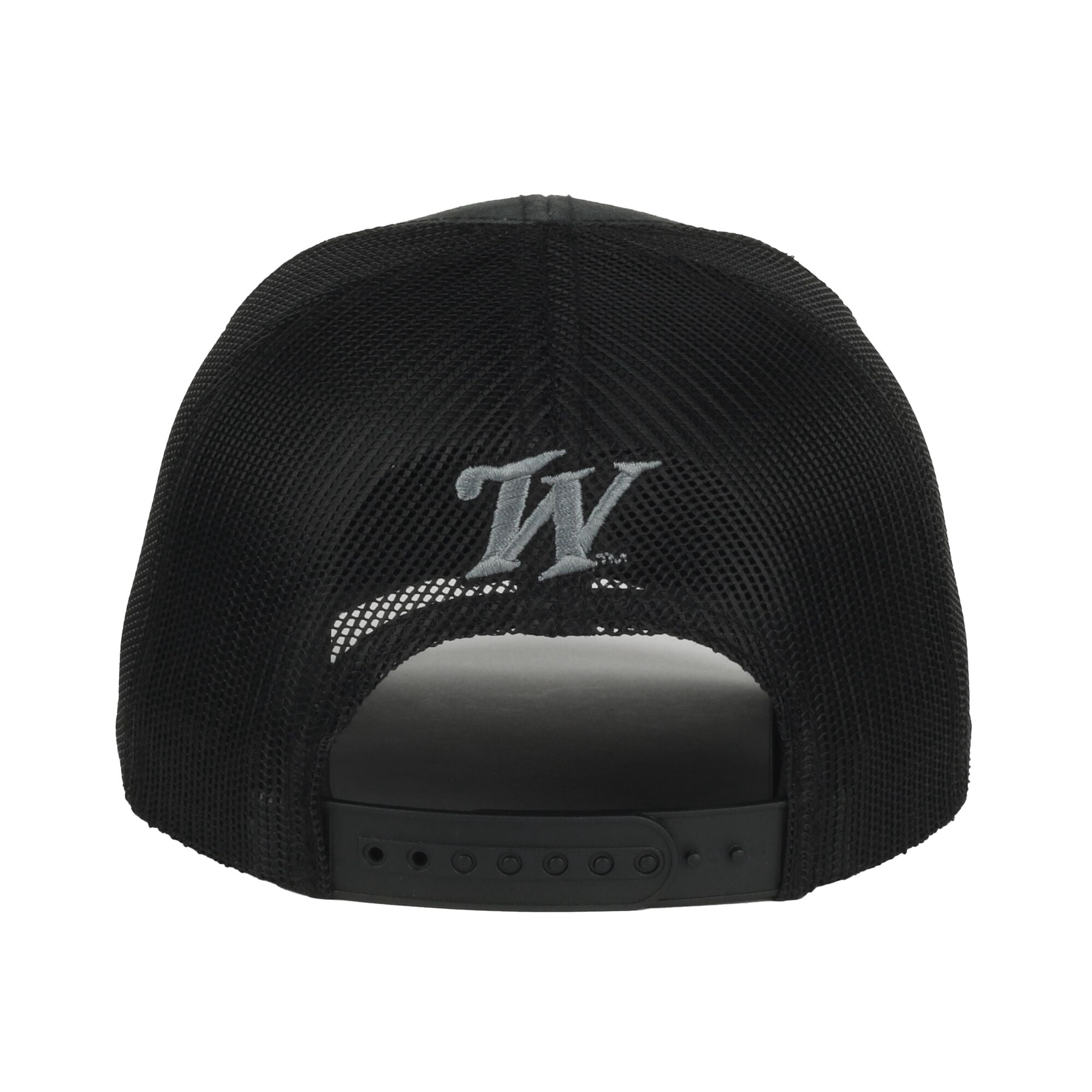 Adult Men's Winchester Kryptek Camo Hat: 6 panel Kryptek ® Typhon Camo, structured front panels, meshback panels, low profile crown, slightly pre-curve visor, adjustable single row snap closure cap.