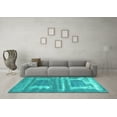 thumbnail image 3 of Ahgly Company Indoor Rectangle Oriental Turquoise Blue Industrial Area Rugs, 8' x 12', 3 of 4