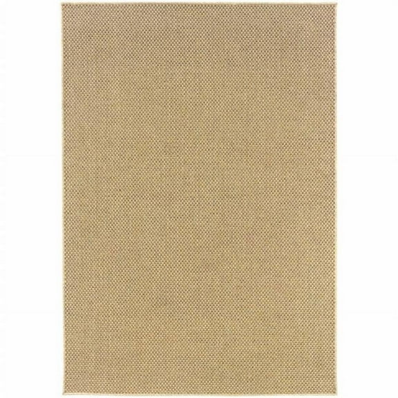 4 x 6 ft. Solid Sand Beige Indoor & Outdoor Area Rug - Sand Beige - 4' x 6'