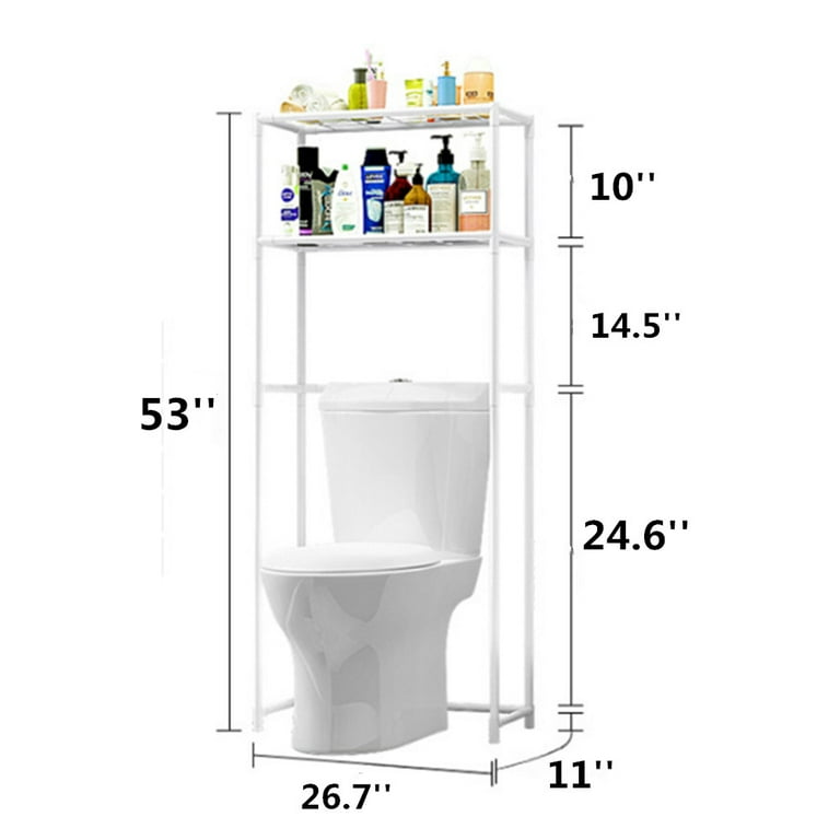 Merrisa Over-the-Toilet Storage Rack 3-Tier Bathroom Organizer Shelf Freestanding Space Saver Stand 17 Stories