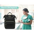 thumbnail image 6 of Women's 15.6 Inch Laptop Backpack, Waterproof Anti-Theft Travel Bag with USB Port, Black, 6 of 7