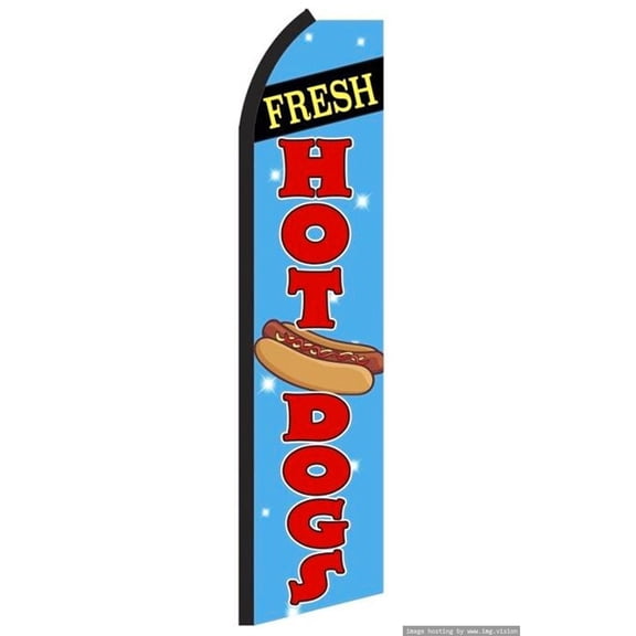 Fresh Hot Dogs Swooper flag Without Pole Advertisement /Business Flags | Feather Flag |