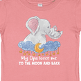thumbnail image 4 of Inktastic My Opa Loves me to the Moon and Back Elephant Family Boys or Girls Baby T-Shirt, 4 of 5