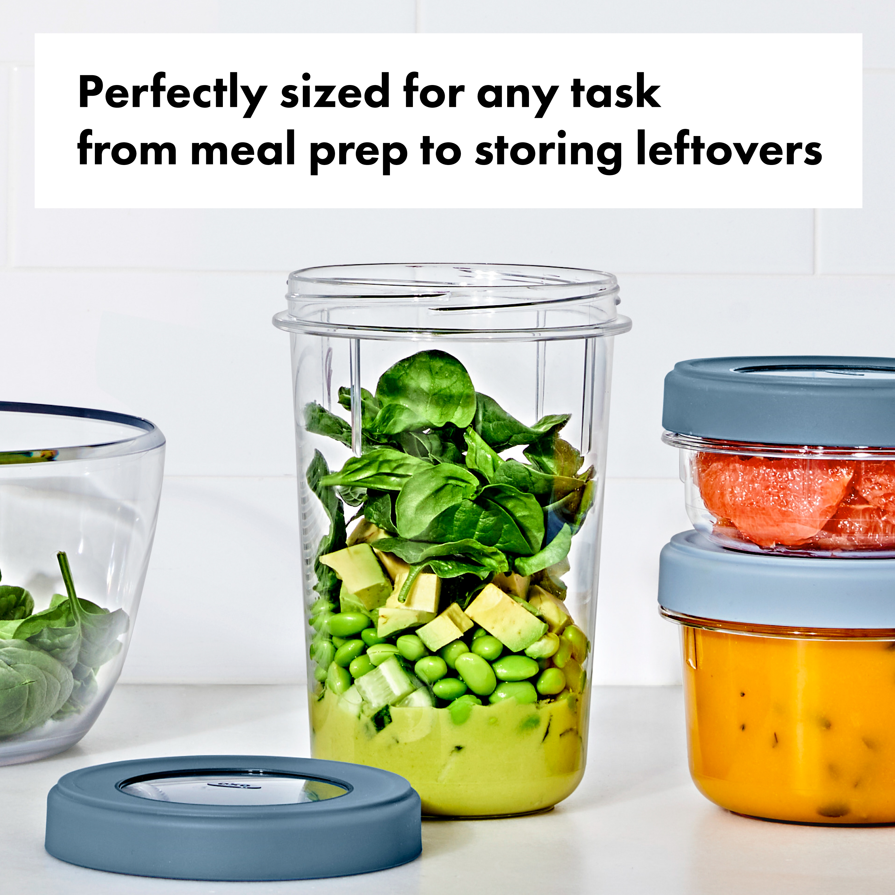 OXO Twist & Stack 20-oz Leakproof Containers, 2-Pack, Ocean Blue photo 5
