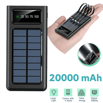 DFITO 20000mAh Solar Power Bank 4 USB Portable Battery Charger for Cell Phone