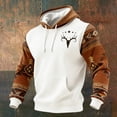 thumbnail image 2 of HXWCHs Men's Aztec Style Casual Hoodie Long Sleeve Sweatshirt with Front Pocket for Everyday Wear XXXL White, 2 of 3