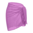 thumbnail image 4 of Plus Size Swimsuit Cover Up Flowy Lightweight Wrap Sarong Seaside Womens Casual Clothing,Light Purple,S, 4 of 4