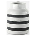 thumbnail image 2 of 7" Rustic White and Blue Stripe Ceramic Jug, 2 of 5
