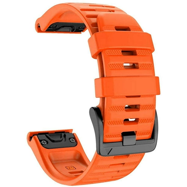 Bracelet de Montre YOOSIDE QuickFit pour Garmin Fenix 6X Pro/,26mm Souple  Non Allergène Silicone Sport Imperméable à l'Eau 