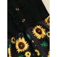 thumbnail image 6 of Bagilaanoe Toddler Baby Girl Jumpsuit Shorts Sleeveless Sunflower Print Romper Overalls 12M 18M 24M 3T 4T 5T Kids Short Pants Summer Clothes, 6 of 7