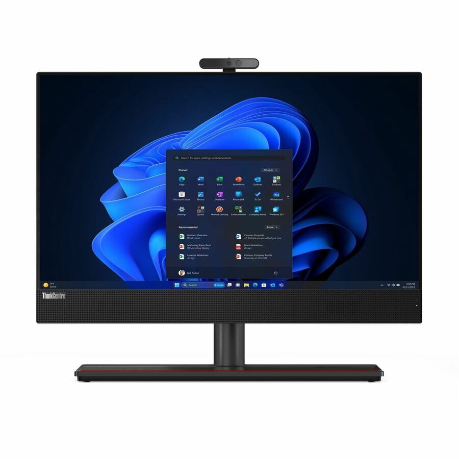 Lenovo ThinkCentre M90a Gen 5 12SH0029US All-in-One Computer - Intel Core i7 14th Gen i7-14700 - vPro Technology - 32 GB - 512 GB SSD - 23.8" Full HD - Desktop - Black - Intel Q670 Chip - 1920 x 10...