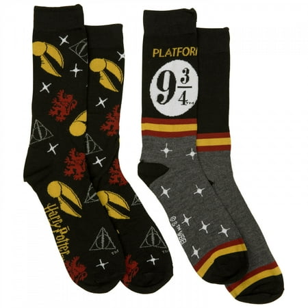 

Harry Potter Platform 9 3/4 2-Pair Pack of Casual Crew Socks