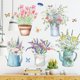 thumbnail image 5 of Vinilo decorativo para pared, diseño de flores en maceta, mariposas, línea inspiradora, 5 of 5