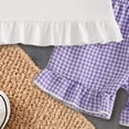 thumbnail image 5 of TOWED22 Toddler Girl Summer Clothes 2Pcs Set Heart Detail T-Shirt + Denim Shorts Play Outfit 18M-3T(Purple,18-24 M), 5 of 8