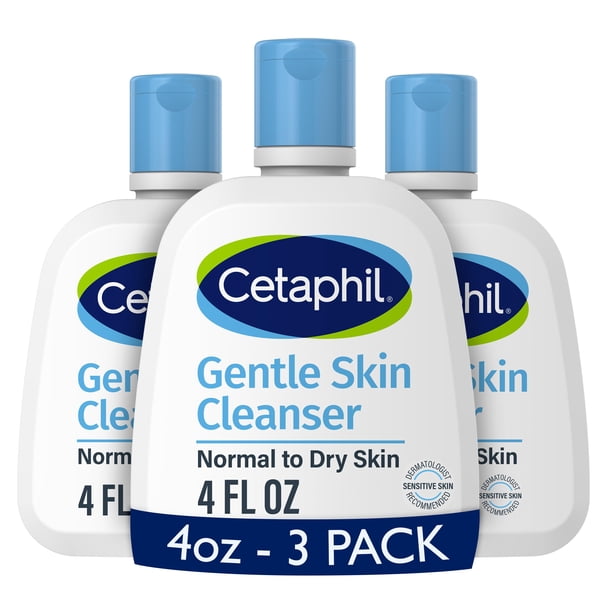 Limpiador suave hidratante Face Wash Cetaphil de 120 ml, paquete de 3 unidades