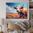 thumbnail image 2 of Designart "Countryside Palette Cow III" Animals Metal Art Print, 2 of 5
