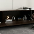 thumbnail image 5 of KULAGAGA Modern 95.1" TV Stand with 4 Flip-Down Storage Drawers, Dark Brown Media Console for Entertainment, 5 of 8