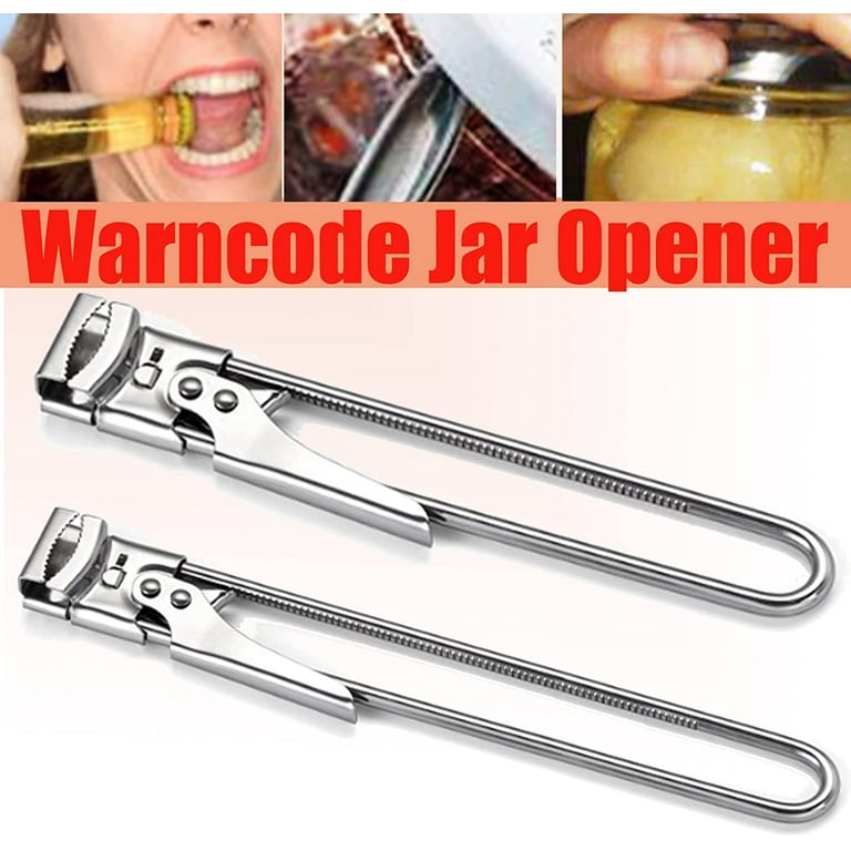 Warncode Jar Opener, Adjustable Multifunctional Stainless Steel Can Opener, Manual Jar Bottle Opener Kitchen Accessories, Easily Opens Kitchen Tool (