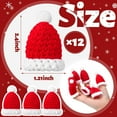 thumbnail image 2 of Dalrosia Mini Christmas Knit Hat and Mini Christmas Scarf Set, Santa Knit Hat Scarf Christmas Tree Ornaments Christmas Hat Scarf Cup Bottle Xmas Doll Crafts for DIY Craft Art Decoration, 2 of 6