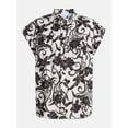 thumbnail image 6 of Time and Tru Women's Camp Shirt with Short Sleeves, Sizes XS-XXXL, 6 of 6