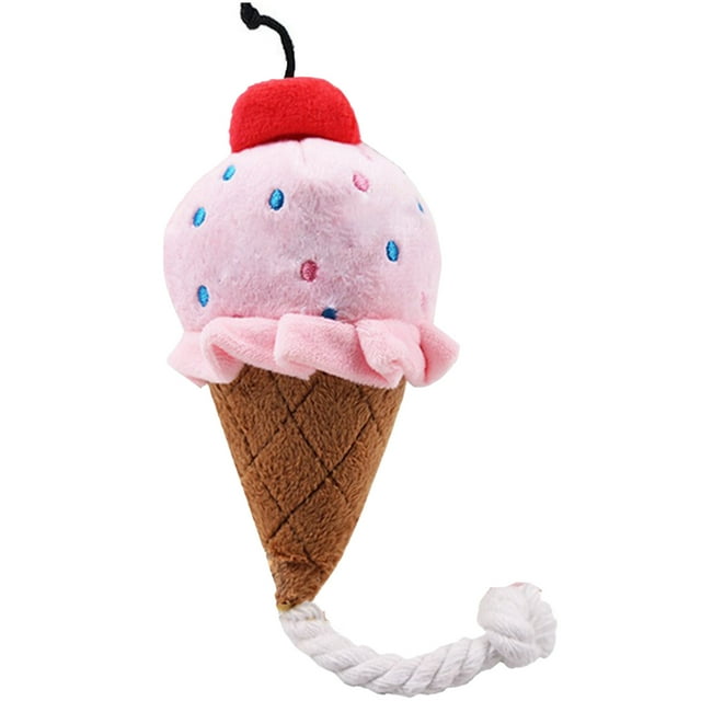 Juguete Para Masticar Mascotas Con Helado Resistente A Las Mordeduras, Juguete Interactivo Para La Dentición De Felpa Para Rechinar Los Dientes Para Perros Con Reducción De
