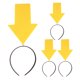 thumbnail image 1 of 4 diademas de flecha para Halloween, divertidas diademas de flechas con diseño de Cupido, accesorios divertidos para sesiones de fotos, disfraz navideño de aro para el pelo, color amarillo, 1 of 8