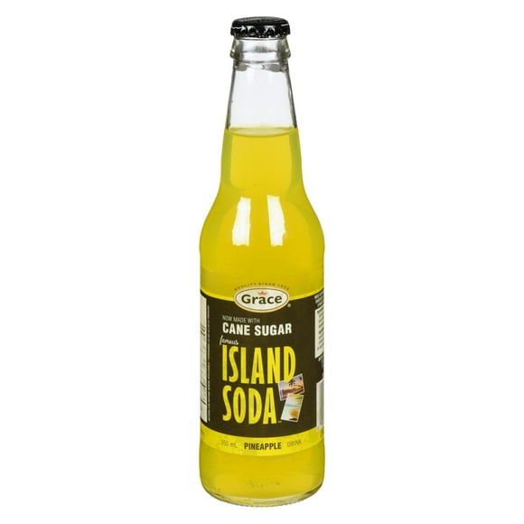 Grace Island Soda Pineapple Drink, 355ml Bottle, Grace Island Soda Pineapple Drink, 355ml Bottle