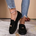 thumbnail image 4 of Miluxas Loafers for Women Slip On Flats Shoes Non Slip Work Shoes Comfort Soft Business Casual Walking Womens Loafers Black 6(37), 4 of 8