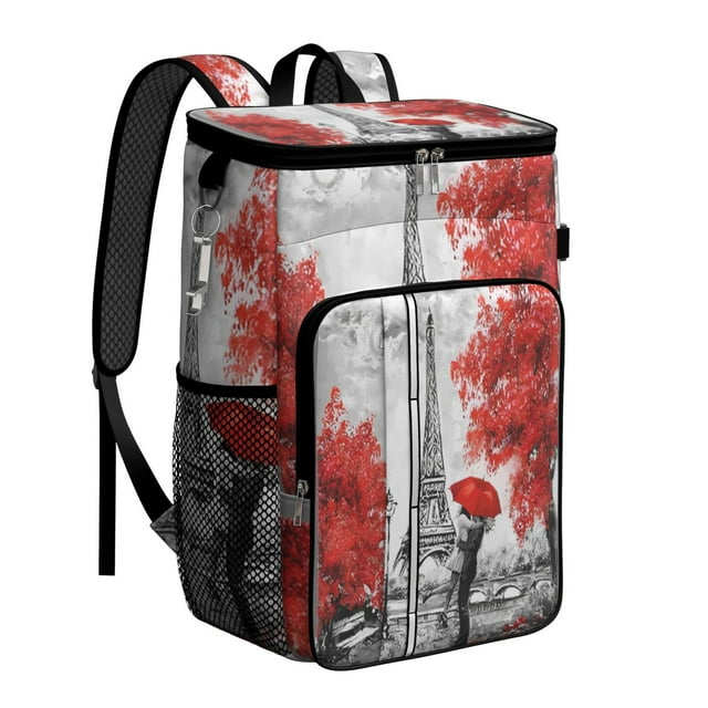 Sac Isotherme de Camping - Glacière Sac à Dos Isolée 20 L pour Voyage, Randonnée et Plage, Isolation Longue Durée et Multiples Poches de Rangement